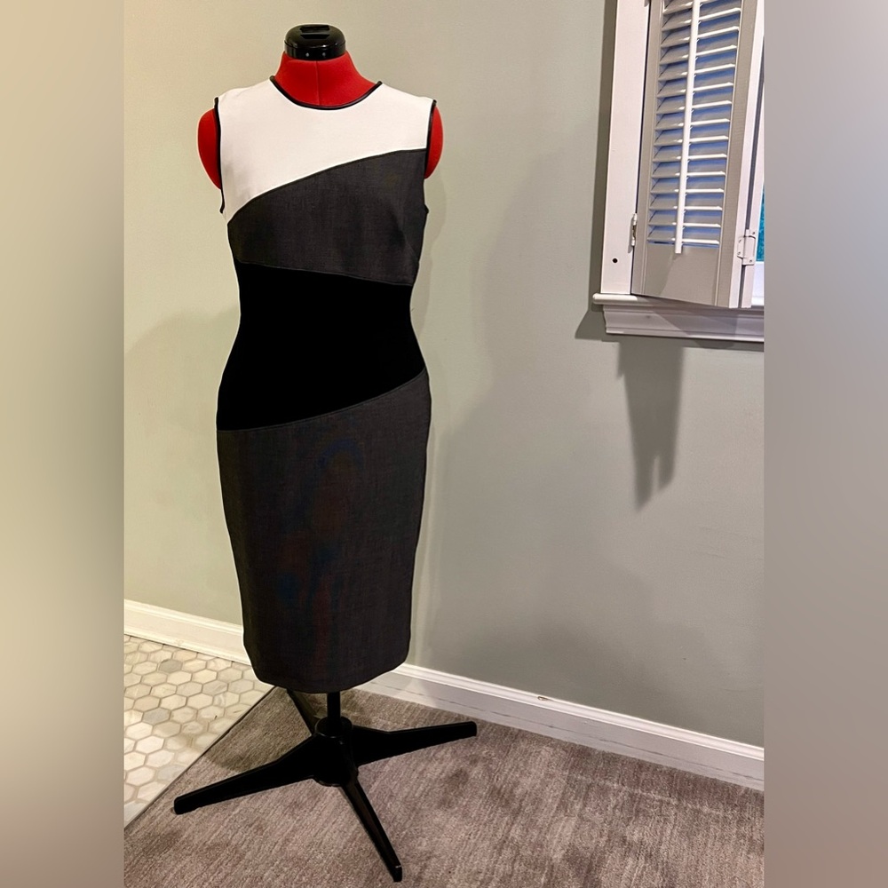 White House Black Market color block dress size 8 - Picture 5 of 6